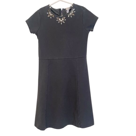 Crewcuts Factory Gray Jeweled Neckline Dress Size 12 - Picture 5 of 5